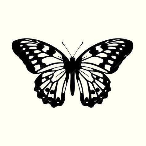 Premium Vector Monarch Butterfly Silhouette Vector Illustration