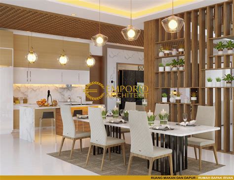 Desain Ruang Makan Dan Dapur Rumah Modern Lantai Bapak Irvan Di