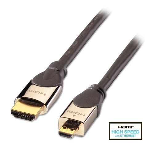 2m Cromo High Speed Hdmi To Micro Hdmi Cable With Ethernet From Lindy Uk