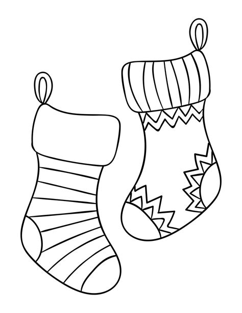 Christmas Stocking Coloring Pages Printable Printablee Christmas Coloring Pages Printable