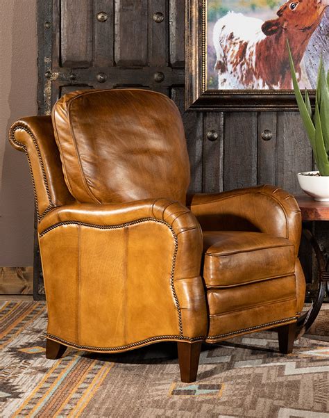 Dutton Saddle Leather Recliner Fine Western Recliner Etsy