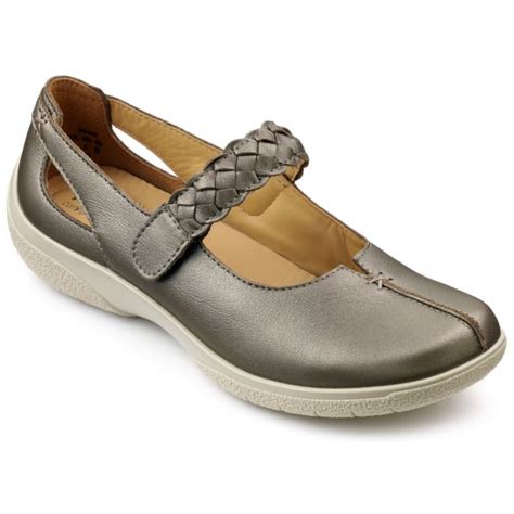 Hotter Womens Shake Pale Bronze Leather Strap Over Shoes