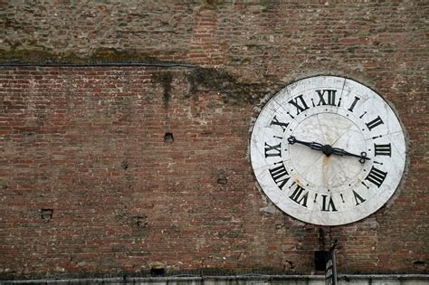 Clock Wall Brick Free Photo On Pixabay