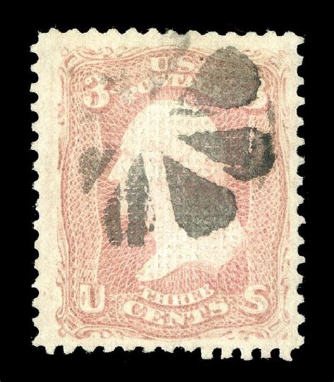 Price of US Stamp Scott Catalog # 83 - 1867 3c Washington Grill