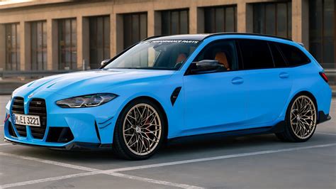 2023 BMW M3 Touring Riviera Blue With BMW M Performance Parts