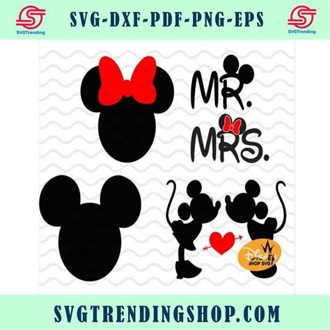 Minnie Svg Mickey Mouse Svg File Vinyl Cutting File Minnie Dxf File