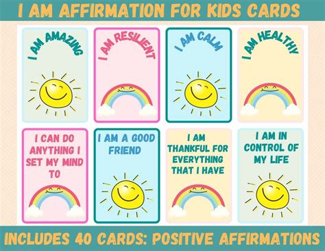 Positive Affirmation Cards For Kids Bundle 3 In 1 Affirmations