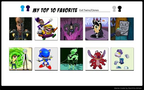 My Top 10 Favorite Evil Twinsclones By Toongirl18 On Deviantart