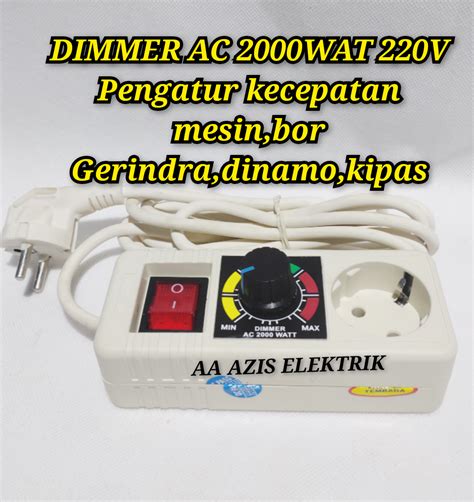 Dimmer Ac Wat Lobang Meter Pengatur Kecepatan Dinamo Mesin