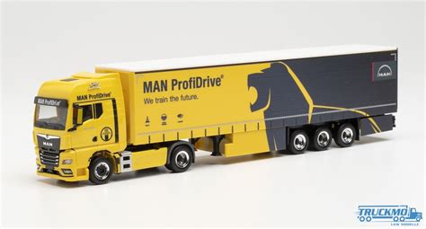 Herpa Man Profidrive Man Tgx Gx Curtain Tarpaulin Semitrailer Zy