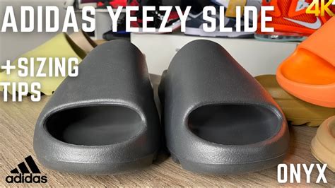 Yeezy Slide Onyx On Feet Review And Sizing Tips Youtube