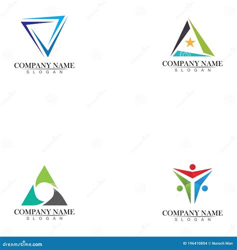 Triangle Logo Design Vector Stock Vector Illustration Of Shape Blue