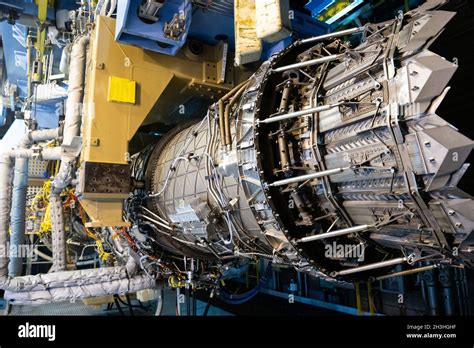 A Pratt Whitney F135 Engine Hangs In Arnold Engineering Development