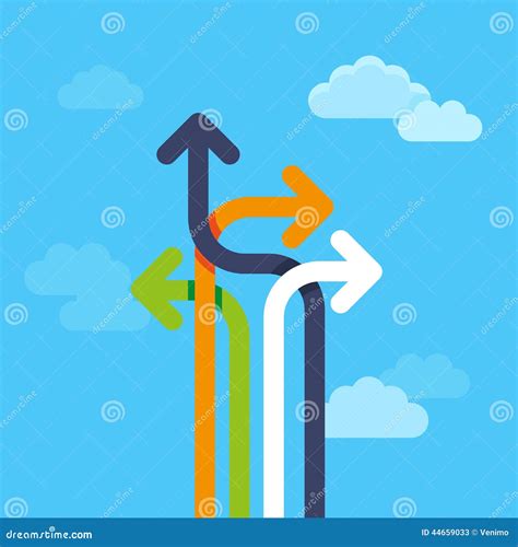 Vector Abstract Strategy Concept In Flat Style Stock Vector