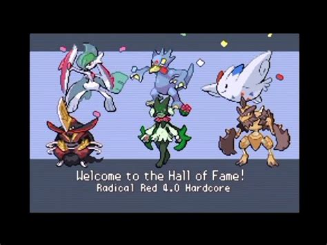 Pokemon Radical Red Hardcore Mode 4 0 Elite 4 Champion YouTube