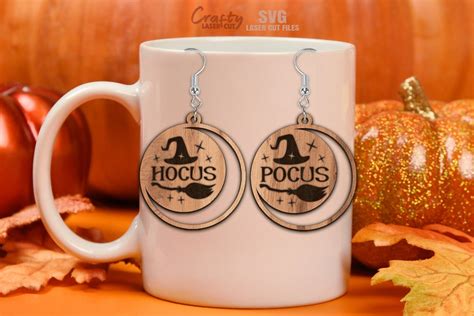 Hocus Pocus Earrings Svg Laser Cut Files Halloween Earrings Svg