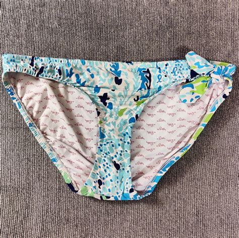 Lilly Pulitzer Surf S Up Spa Blue Bikini Bottom Gem