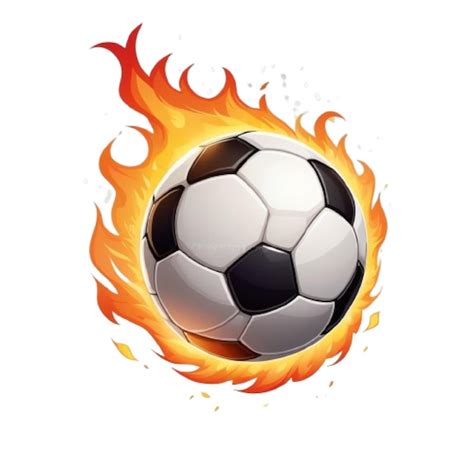 Premium Vector Burning Soccer Ball In Flight Isolated On Transparent