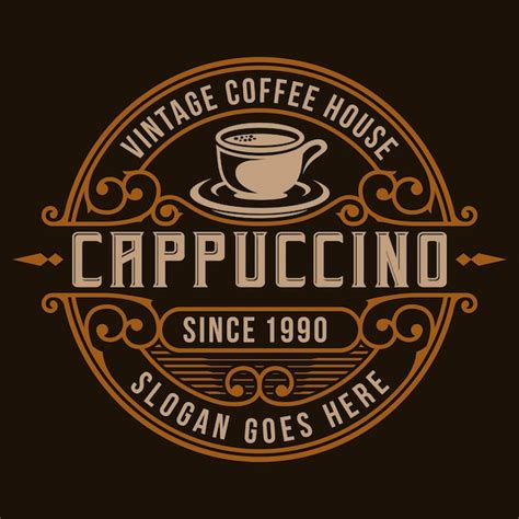 Premium Vector Coffee Shop Label Logo Coffee Cup Vintage Template