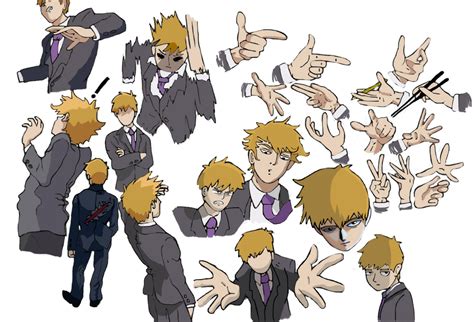 Mob Psycho 100 Reigen Arataka Sketches By Purplecookiedoe On Deviantart