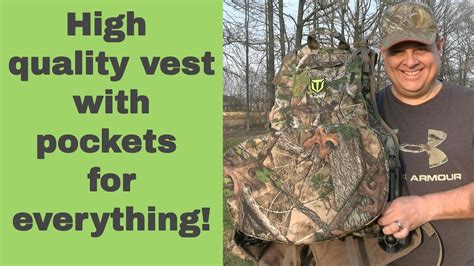 TIDEWE Turkey Vest With Seat Cushion Turkey Hunting Vest With Game