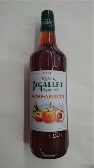 Sirop pêche abricot bigallet 1l Sirops infusions et café Epicerie