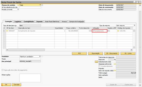 Nota Fiscal Para Complemento De Imposto Taxone Nfe