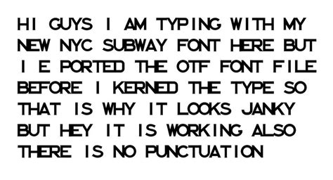 New York Subway Tile Font on Behance