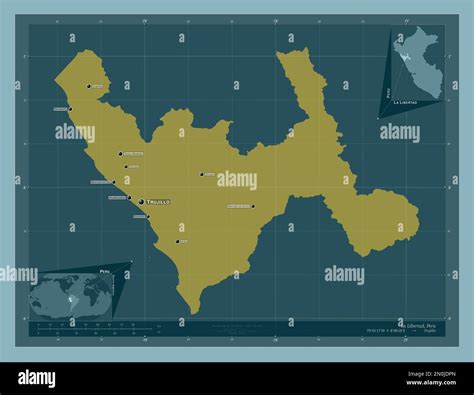 La Libertad Region Of Peru Solid Color Shape Locations And Names Of