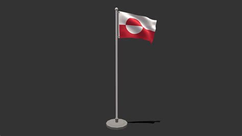 Low Poly Seamless Animated Greenland Flag Buy Royalty Free 3d Model By Chroma3d Vendol21