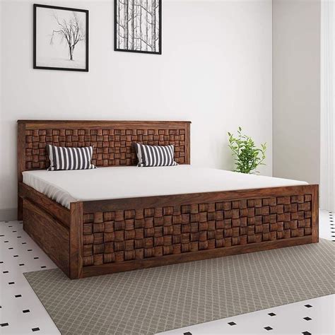 double bed design wooden modern simple | Simple bed designs, Wooden bed ...