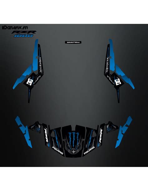 Kit D Coration Perso Monster Bleu Idgrafix Polaris Rzr