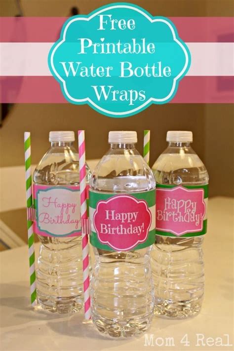 Birthday Water Bottle Labels Template Free