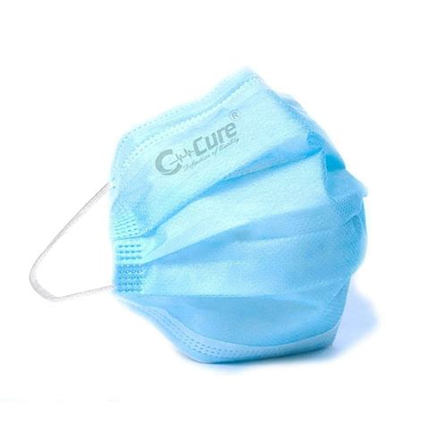 C Cure Blue Three Ply Non Woven Disposable Face Masks At Rs 1 In Ahmedabad