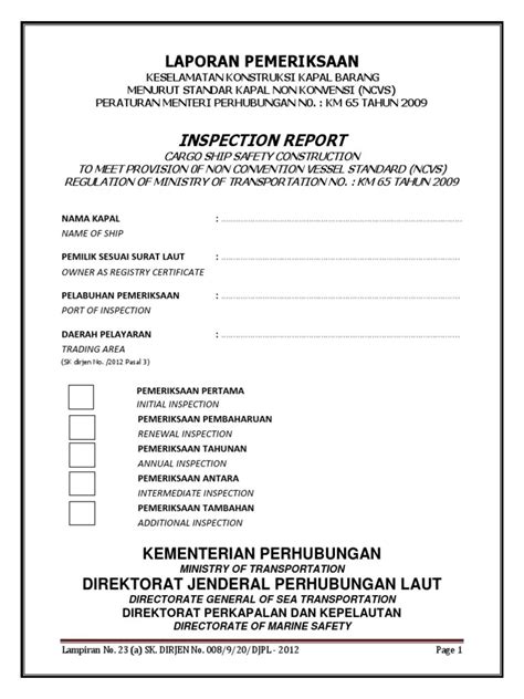 Lihat Sertifikat Keselamatan Konstruksi Kapal Barang [terbaru] Simak Contoh Soal Sekolah