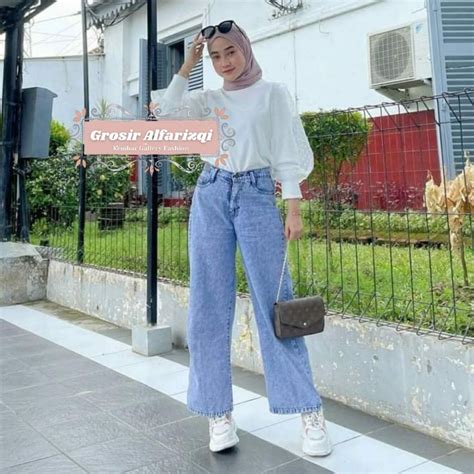 Celana Panjang Wanita Levis Kulot Jeans Celana Kulot Kancing Resleting