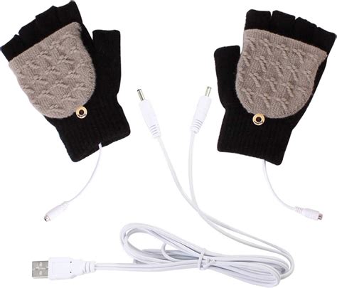 Best Winter Fingerless Usb Heating Warm Hot Hands Heated Gloves The