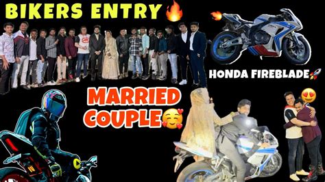 Bikers Wedding Entry Pune🔥married Couple On Superbike🥰superbike Loud