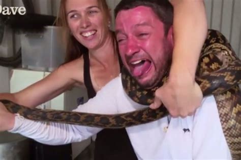 The Shocking Moment TV Star Almost Gets Strangled By A Snake OK Magazine