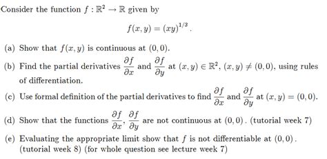 Solved Consider The Function F R R Given By F X Y Chegg