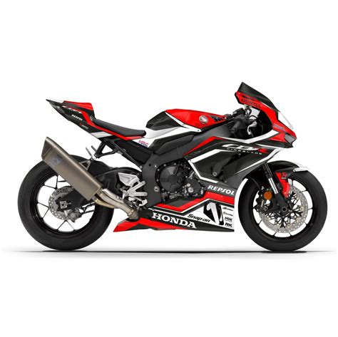 Moto Honda Cbr Rr R Dsg Red Black Graphics Stickerkit