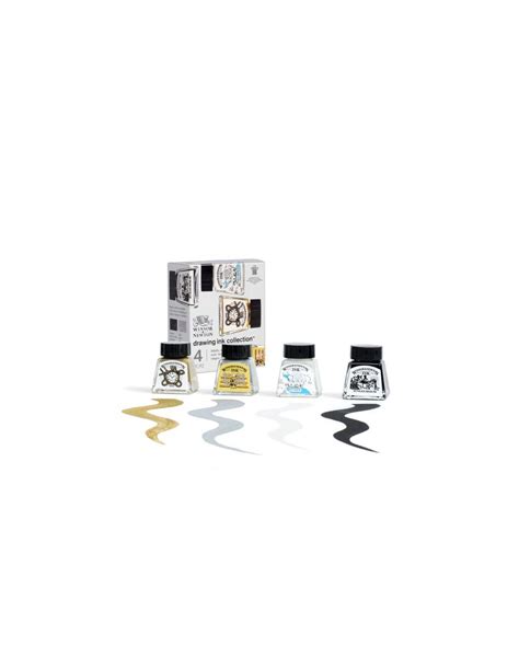 Set Tinta Caligrafia Winsor Newton 4 Colores Metalicos