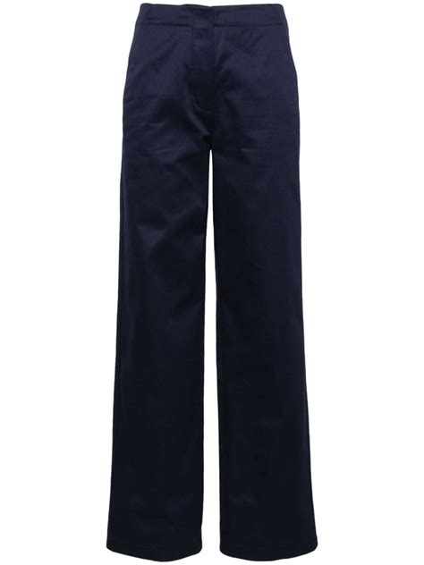 Emporio Armani High Waisted Wide Leg Chinos Farfetch