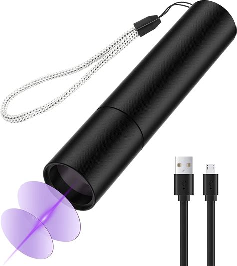 Luz UV 365 Nm Linterna Recargable USB Tribumania