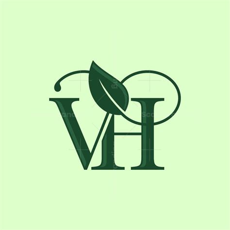 Vh Monogram Logo Monogram Logo Identity Design Logo Herbal Logo Design