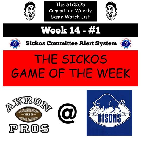 The Sickos Committee Game Of The Week Rsickoscommitteecfb