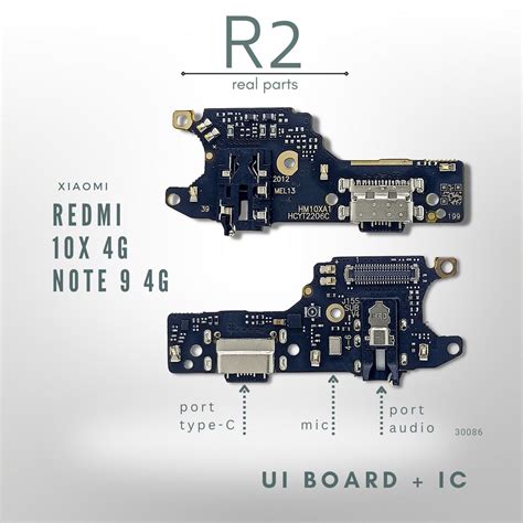 Jual Papan Cas Mic Plus IC Komponen XIAOMI Redmi Note 9 UI Board PCB