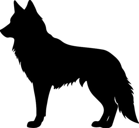 Premium Vector Wolf Silhouette Vector Illustration White Background