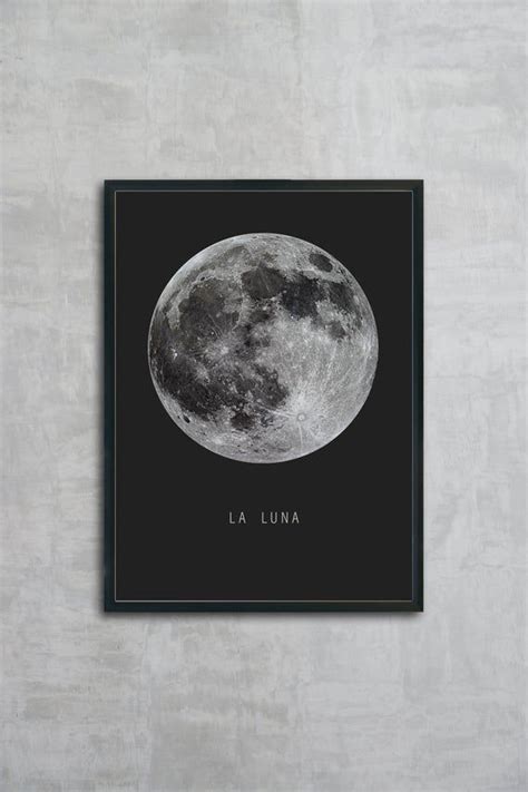 La Luna Print Moon poster La luna wall art la luna full | Etsy | Mondposter, Poster drucken ...