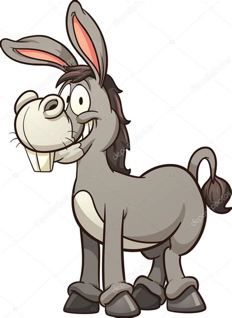 Burro De Dibujos Animados Vector De Stock De Memoangeles 13104 The